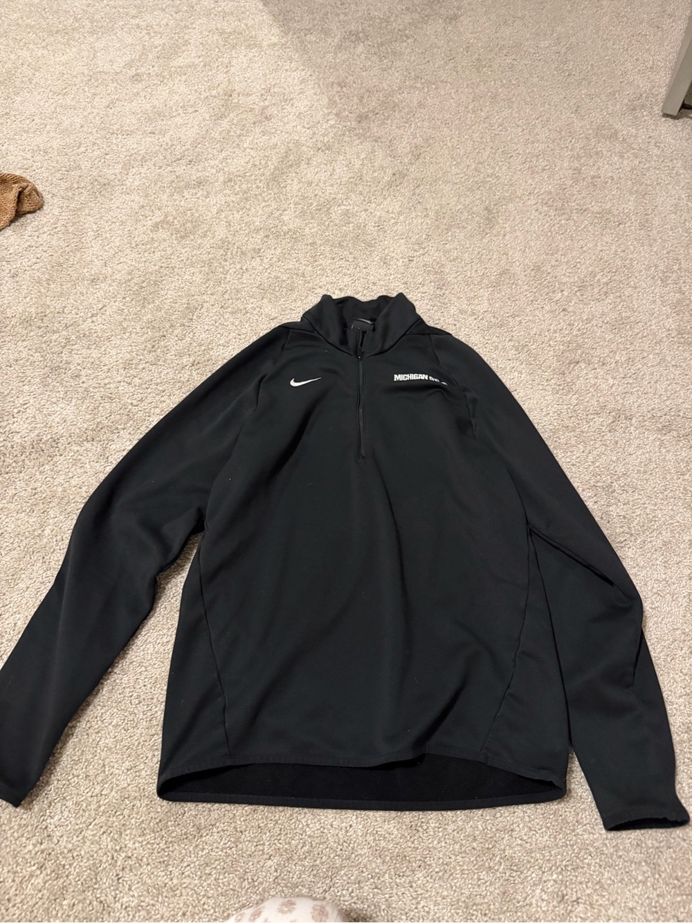Nike Black Michigan State Quarter-Zip Pullover Jacket